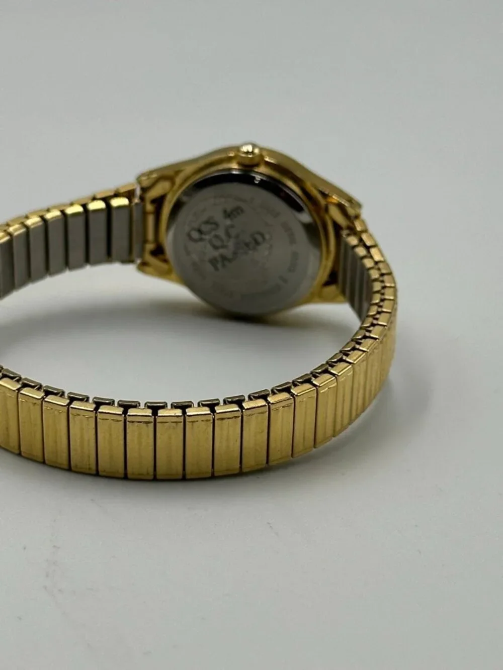 3/$30 Milan Watch Women Gold Tone Date Window Stretch Band New Battery 6.25 Inch